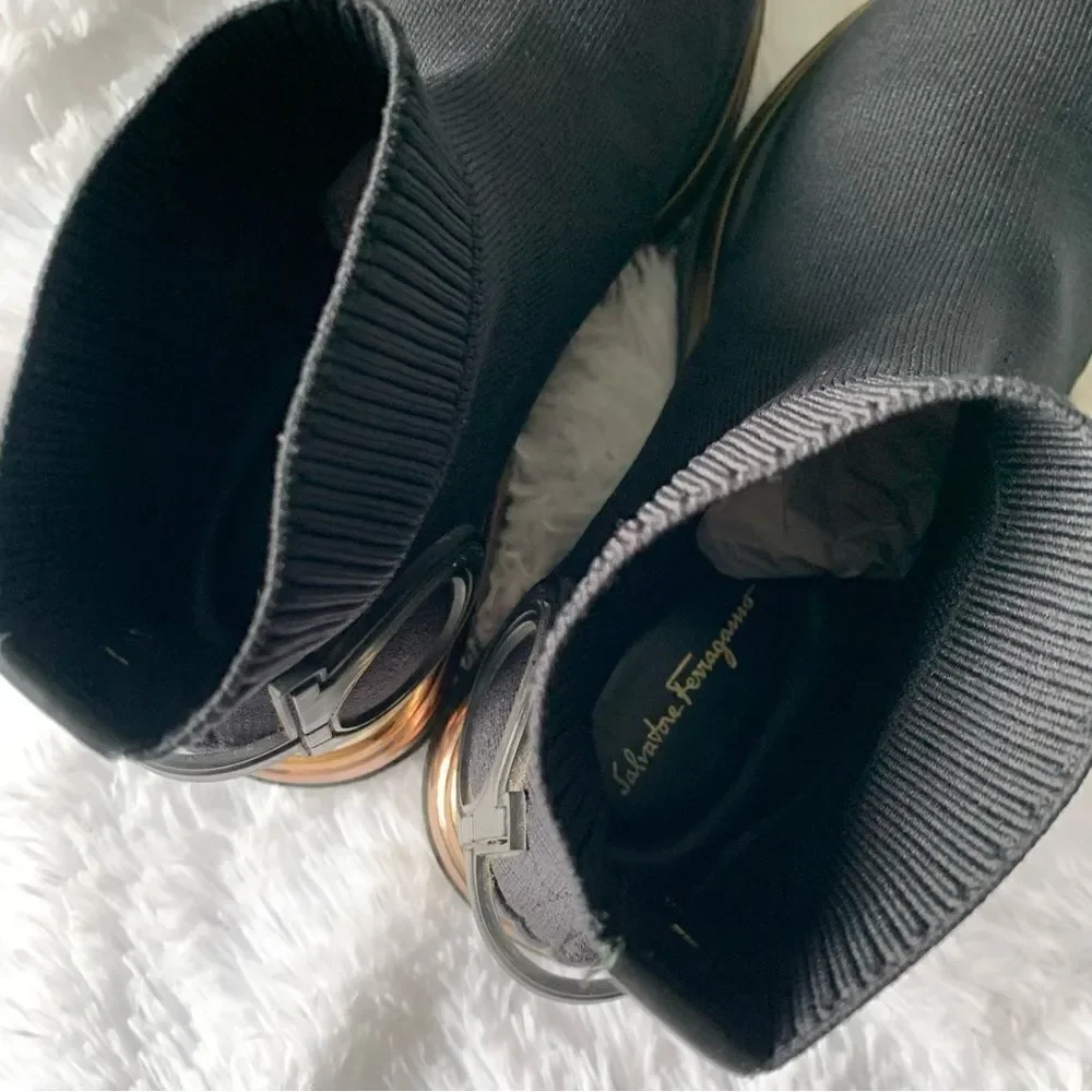 FERRAGAMO BLACK SNEAKERS